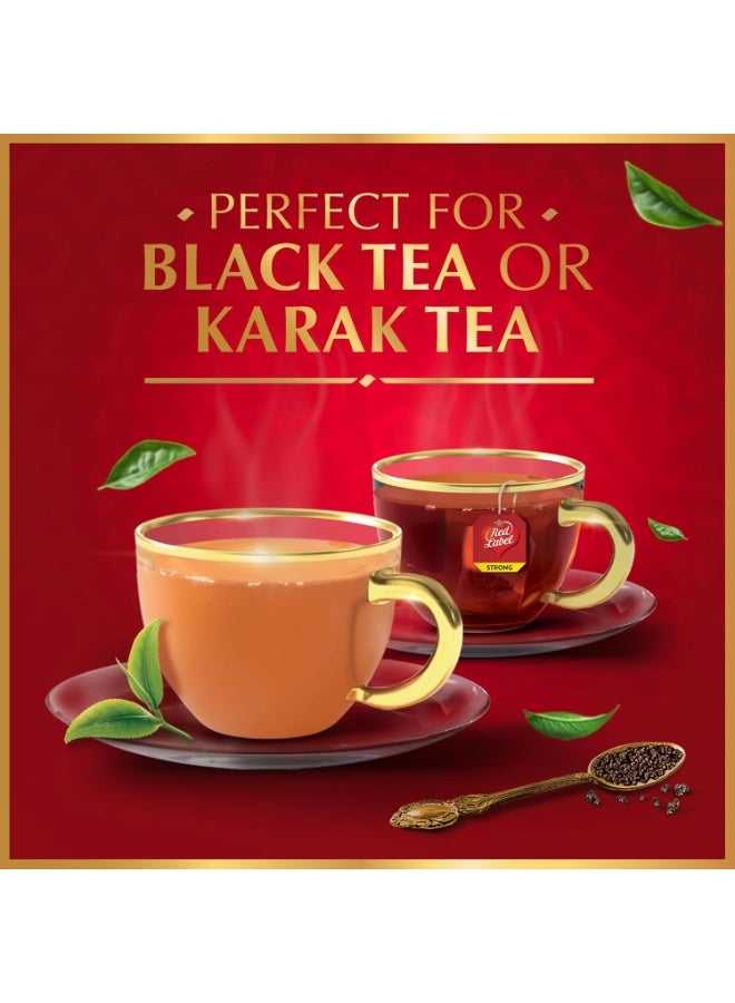 Red Label عبوة قوية تحتوي على 100 كيس شاي أسود - Image 3